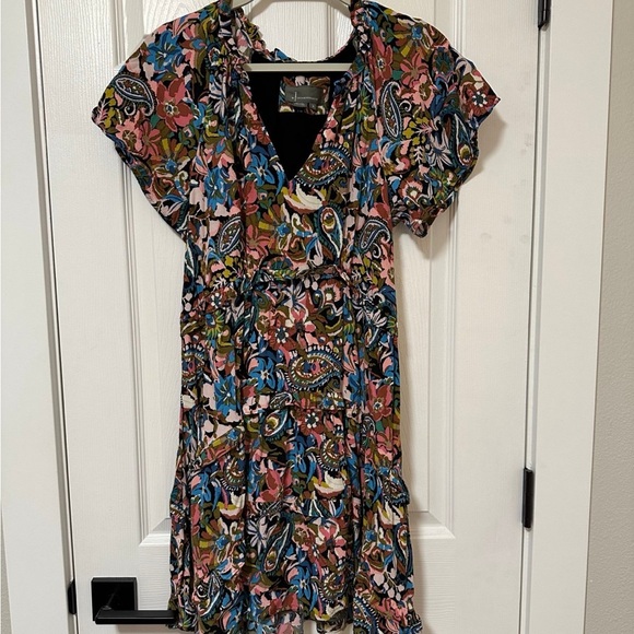 Anthropologie By Robin Tiered Mini Dress In Blue - Picture 2 of 5